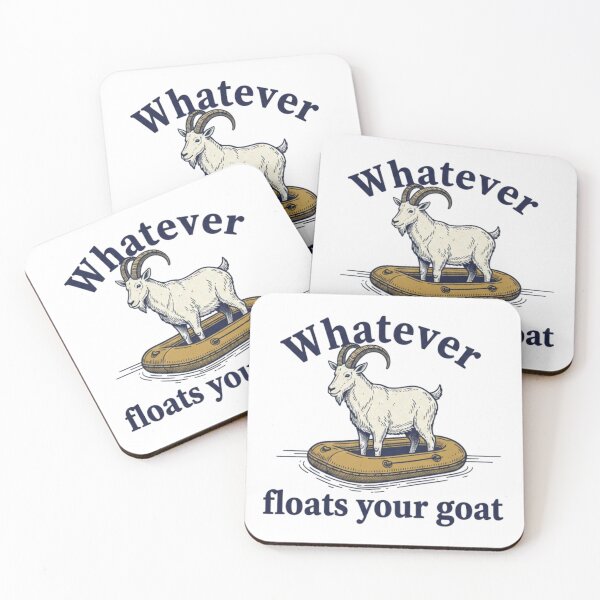Item preview, funny goat, whatever floats your goat, animal pun, funnyfits70, Humor, Funny, retro, vintages, funny quotes, animal humor, designed and sold by FunnyFits70.
