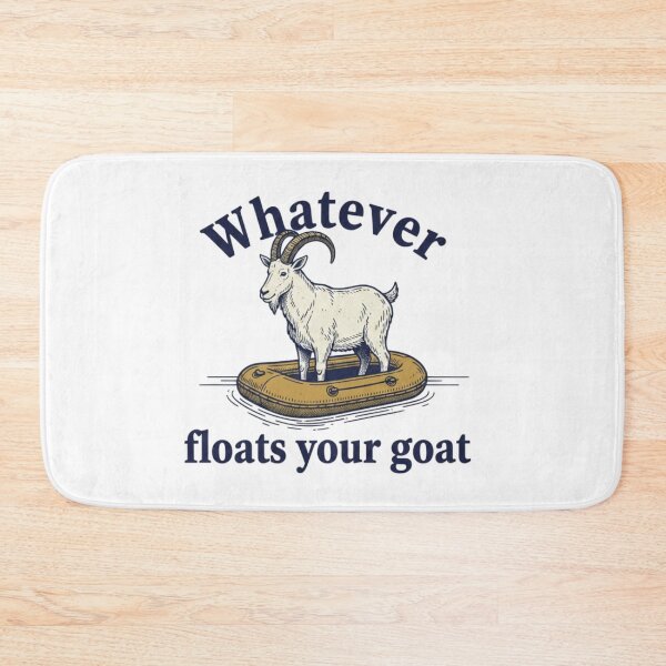 Item preview, funny goat, whatever floats your goat, animal pun, funnyfits70, Humor, Funny, retro, vintages, funny quotes, animal humor, designed and sold by FunnyFits70.