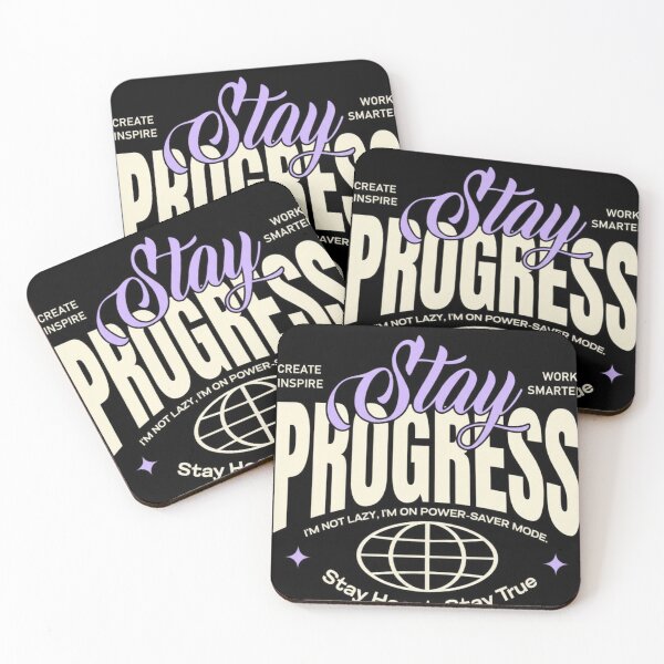 Item preview, Stay Progress – Motivational Typography Quote | Create Inspire Work Smarter designed and sold by MajaaMachi.
