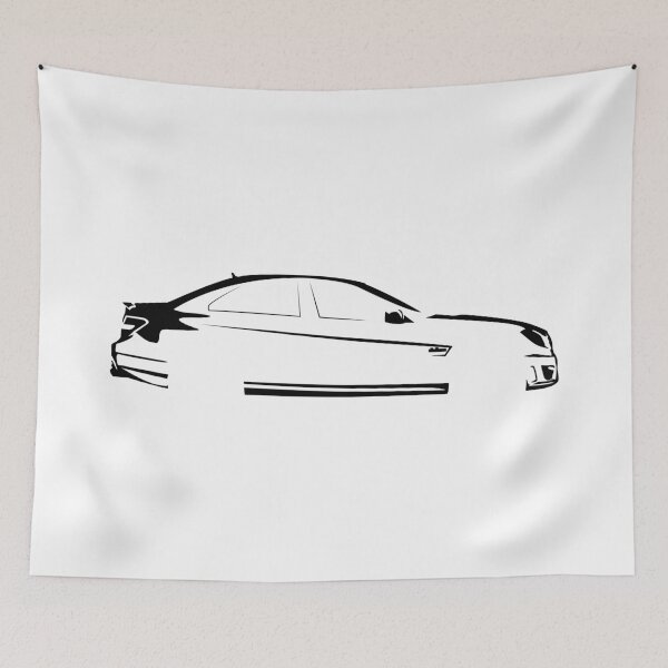 Item preview, AMG C63 (2013) Minimalist Car Silhouette (Black) designed and sold by FearnCreative.