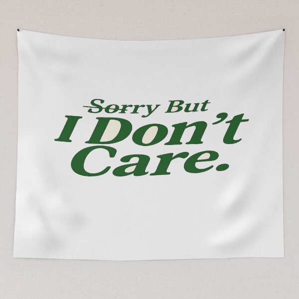 Item preview, Bold "Sorry But I Don't Care" Quote – Funny Attitude Typography for Shirts, Stickers & Wall Art designed and sold by Bright Nest Studio.