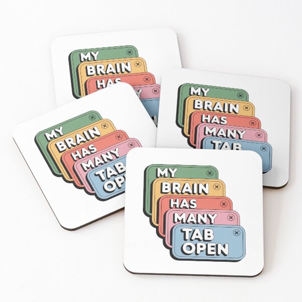 Item preview, Brain Tabs Are Open – Funny ADHD Sticker designed and sold by Suzy Perez Art.