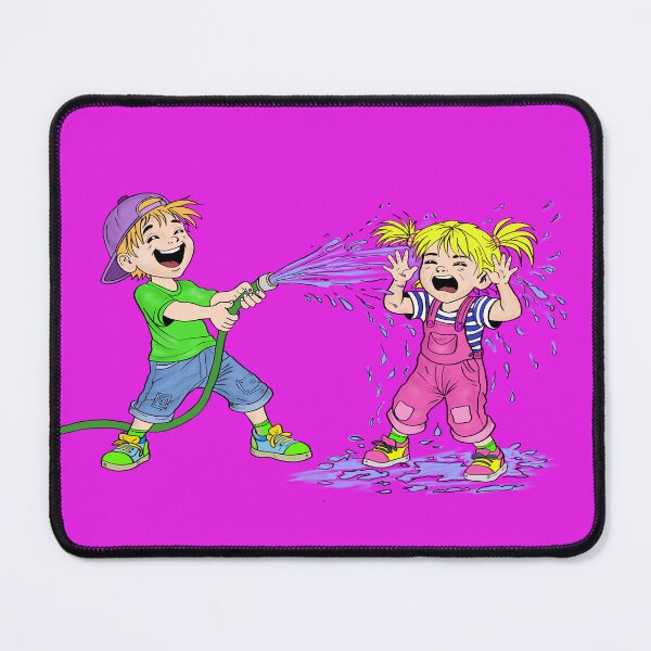 Item preview, Leo is watering his sister. Rosie, adult and child patterns. designed and sold by chromyral-creations.