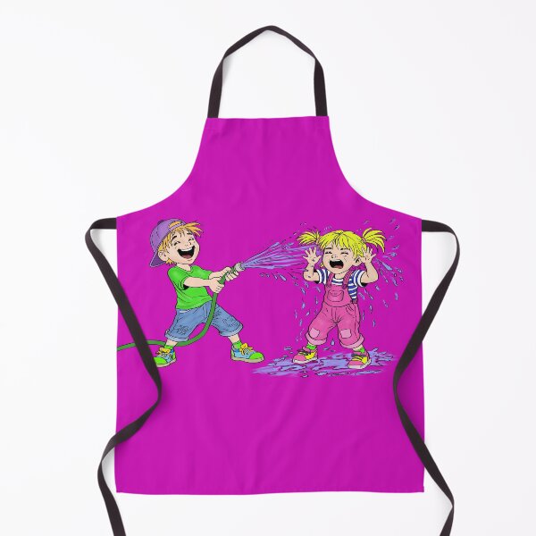 Item preview, Leo is watering his sister. Rosie, adult and child patterns. designed and sold by chromyral-creations.