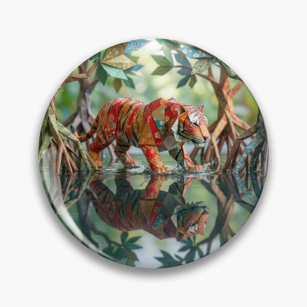 Artikelvorschau, Origami-Tiger im Origami-Mangrovensumpf entworfen und verkauft von Tridentulus.