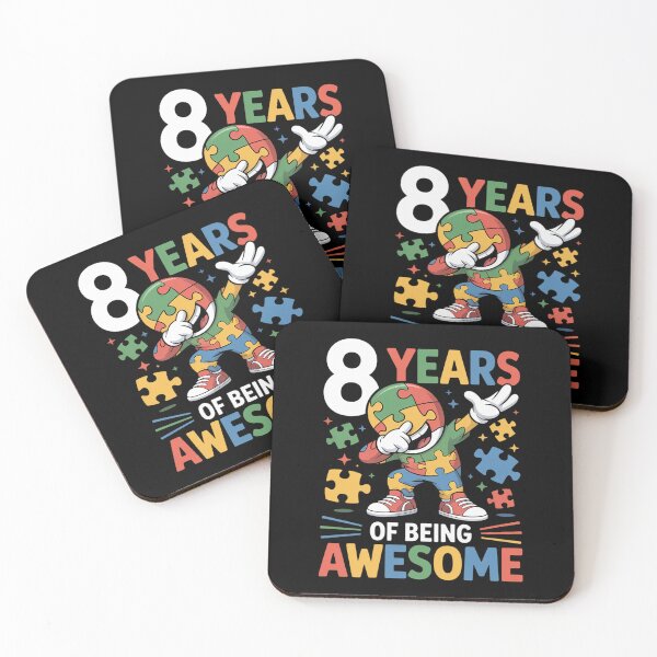 Item preview, 8 Year Old Birthday Autistic Boy Girl Autism Awareness designed and sold by Moxizz.