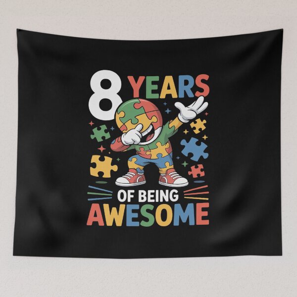 Item preview, 8 Year Old Birthday Autistic Boy Girl Autism Awareness designed and sold by Moxizz.