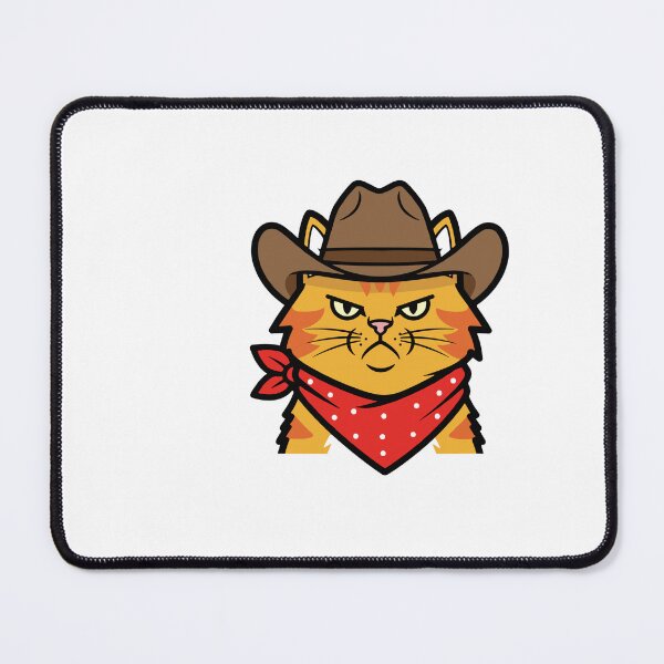 Item preview, Grumpy Cowboy Cat Head designed and sold by PopStars1993.