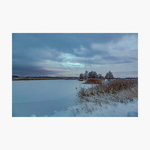 Item preview, Winter Landscape Over Frozen Lake designed and sold by Veikko  Suikkanen.