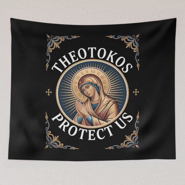 Artikelvorschau, Theotokos, beschütze uns, orthodoxe Christen, Heilige Maria entworfen und verkauft von AsteriskDatBArt.