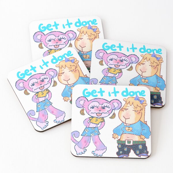 Item preview, Get it done, Hamster and monkey sticker designed and sold by Qupidsbawrr's Shop!.