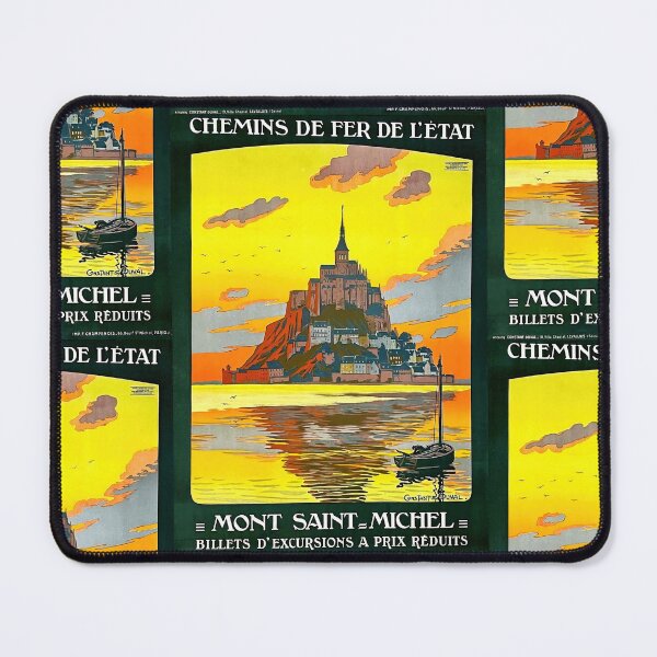Item preview, Vintage French Travel Poster | Mont Saint-Michel Art Nouveau | Constant Duval Print | Chemins de Fer de l'État designed and sold by artofuniverse.
