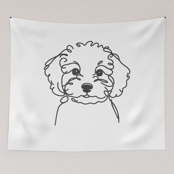 Item preview, Cavapoo Line Art for Mom Dad Kids designed and sold by SALI MANI.