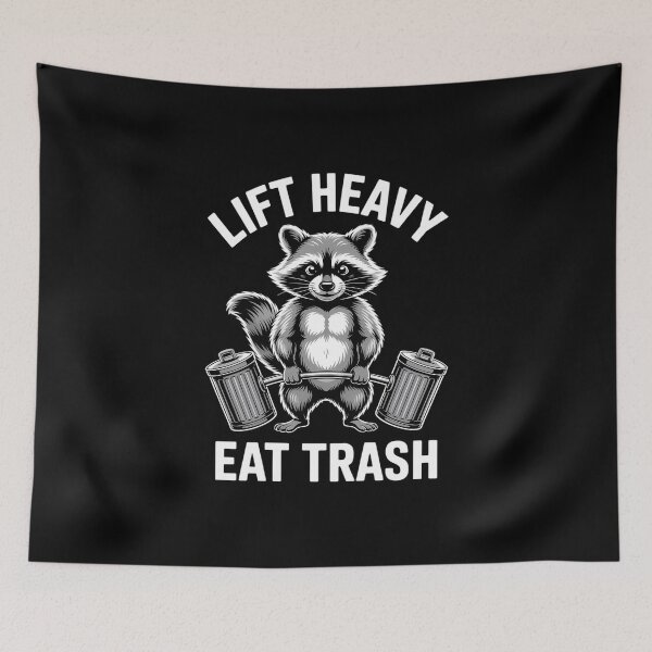 Item preview, Lift Heavy Eat Trash Weight Lifting Workout Gym designed and sold by FaithAbbott.