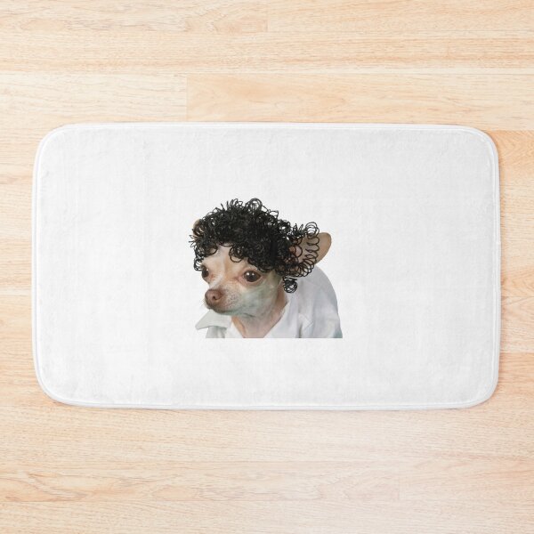 Item preview, a little chihuahua wearing a curly wig designed and sold by unikusa.