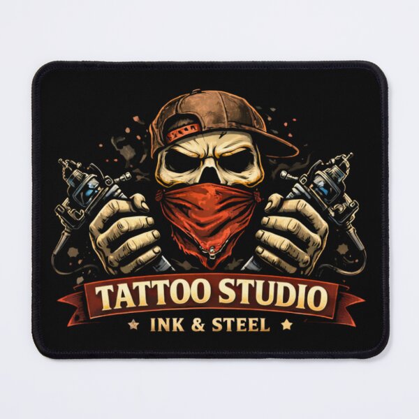 Item preview, Tattoo Studio – Ink & Steel Skull Design designed and sold by Rag-Dog.