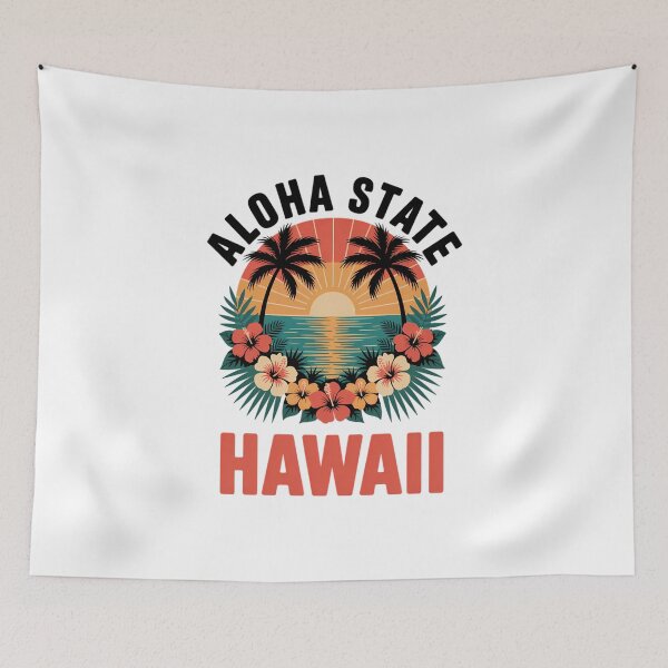 Item preview, Hawaiian Aloha State Hawaiian Islands Graphic designed and sold by IdunayaStore.