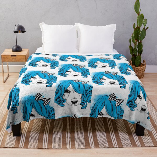 Item preview, Blue Haired Dog Graphic  designed and sold by unikusa.