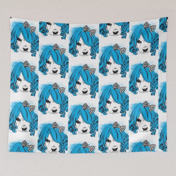 Item preview, Blue Haired Dog Graphic  designed and sold by unikusa.