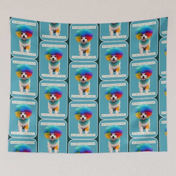 Item preview, Bob_s Regret - Funny Rainbow Hair Dog Design designed and sold by unikusa.