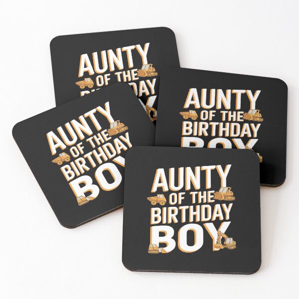 Item preview, Aunty of the Birthday Boy Construction Worker Bday Party  designed and sold by DigitaldeligArt.