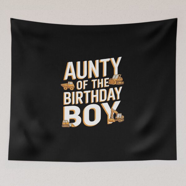 Item preview, Aunty of the Birthday Boy Construction Worker Bday Party  designed and sold by DigitaldeligArt.