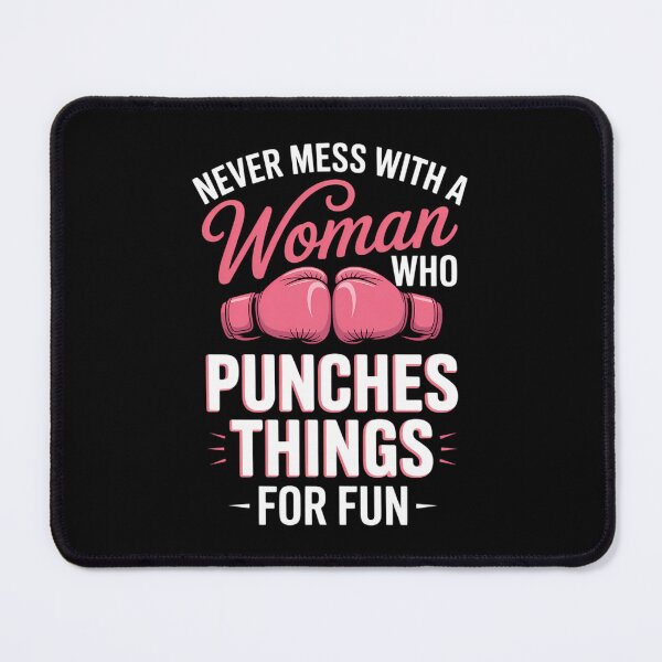Item preview, Never mess with a Woman who punches Things for fun designed and sold by IdunayaStore.