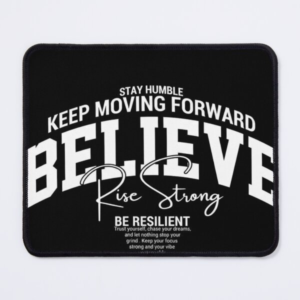 Item preview, Believe Rise Strong – Motivational Quote Typography | Be Resilient, Keep Moving Forward designed and sold by MajaaMachi.