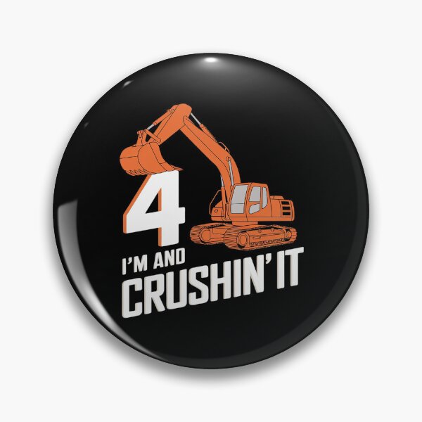 Item preview, 4 year old vehicles construction excavator Birthday 4th  designed and sold by DigitaldeligArt.