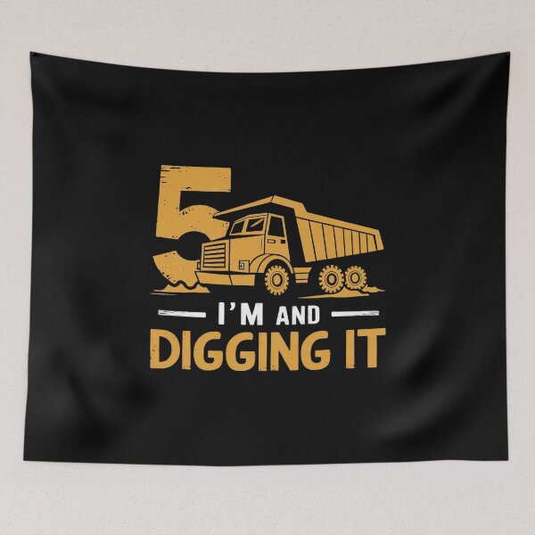 Item preview, 5th Birthday Boy , I'm 5 And Digging It Truck designed and sold by MarkLeedsArt.