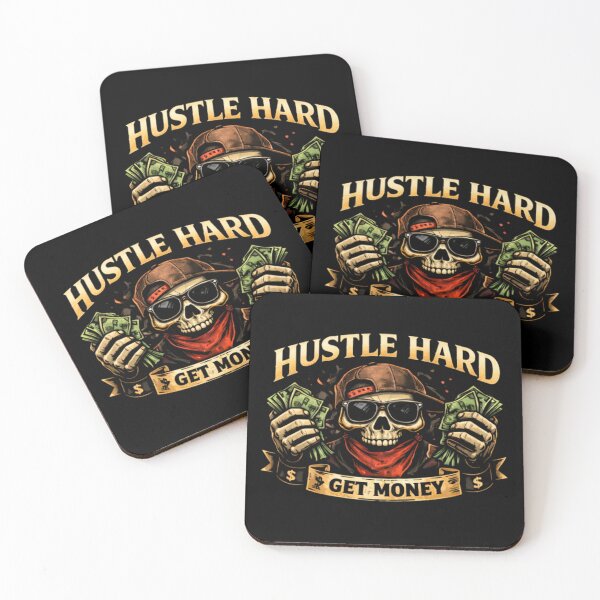 Item preview, Hustle Hard – Get Money Skull Hustle Design designed and sold by Rag-Dog.