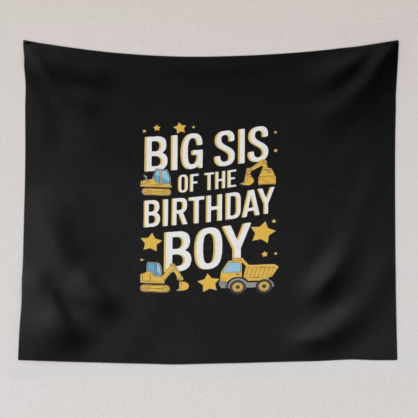 Item preview, Big Sis of the Birthday Boy Construction Worker Bday Party  designed and sold by DigitaldeligArt.