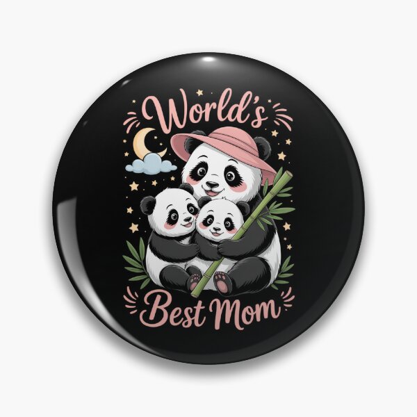 Item preview, Mother Panda Bear & 2 Cubs, Mother's Day, World's Best Mom designed and sold by IdunayaStore.