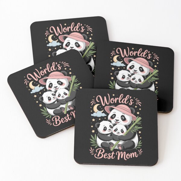 Item preview, Mother Panda Bear & 2 Cubs, Mother's Day, World's Best Mom designed and sold by IdunayaStore.