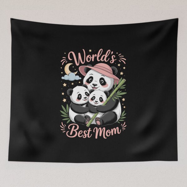 Item preview, Mother Panda Bear & 2 Cubs, Mother's Day, World's Best Mom designed and sold by IdunayaStore.