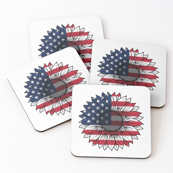 Item preview, Sunflower American Flag  designed and sold by MarshallStickerX.