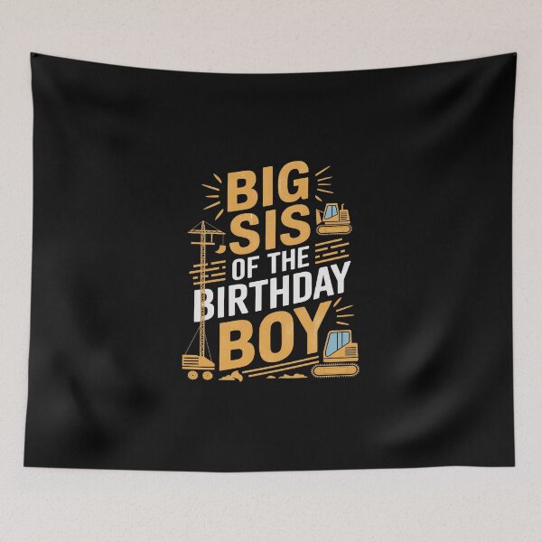 Item preview, Big Sis Of The Birthday Boy Construction Worker Birthday  designed and sold by DigitaldeligArt.
