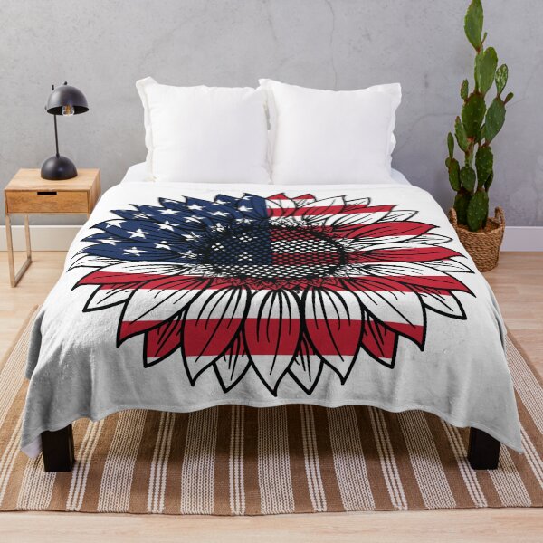 Item preview, Sunflower American Flag designed and sold by MarshallStickerX.