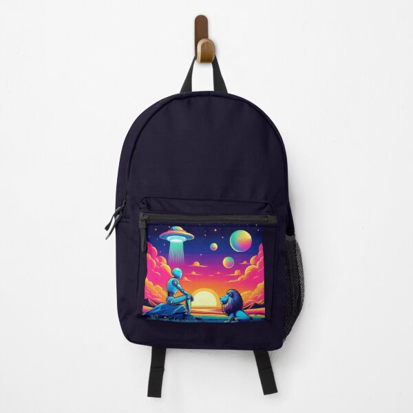 Item preview, Cosmic Encounter – Robot & Lion at Sunset designed and sold by Dogandesighn.
