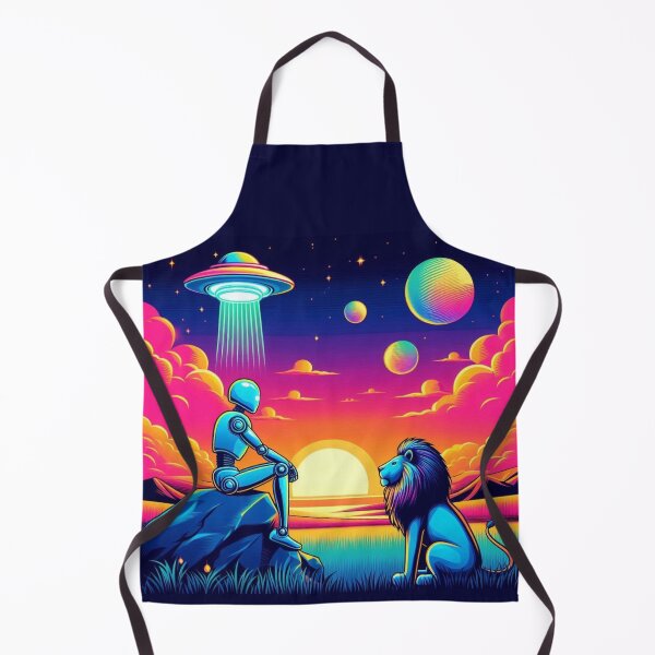 Item preview, Cosmic Encounter – Robot & Lion at Sunset designed and sold by Dogandesighn.