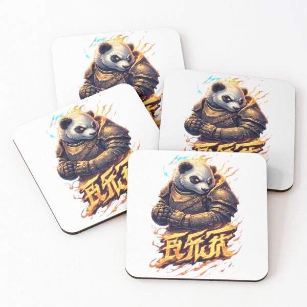 Item preview, Armored Battle Panda Amidst Blazing Flames designed and sold by newvisionart191.