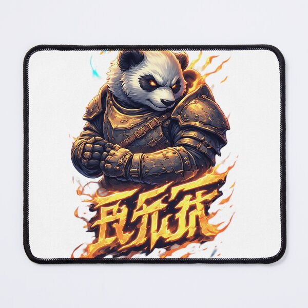 Item preview, Armored Battle Panda Amidst Blazing Flames designed and sold by newvisionart191.