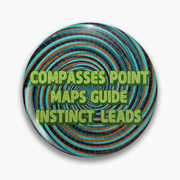 Item preview, Compass Points, Maps Guide, Instinct Leads – Intuition & Life Direction Quote Art designed and sold by SV-Creation.
