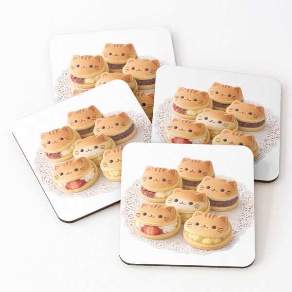 Item preview, Cute Cat Shaped Dorayaki Pancakes With Fillings designed and sold by Auroracat2025.