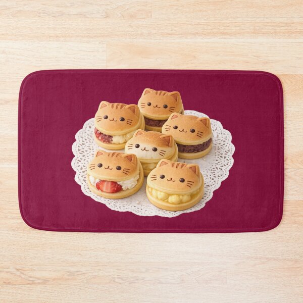 Item preview, Cute Cat Shaped Dorayaki Pancakes With Fillings designed and sold by Auroracat2025.