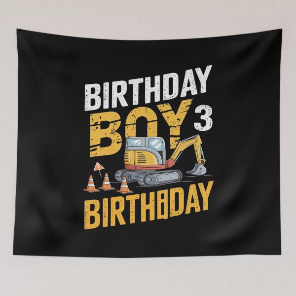 Item preview, Birthday Boy 3 Construction 3rd Birthday Excavator  designed and sold by MarkLeedsArt.