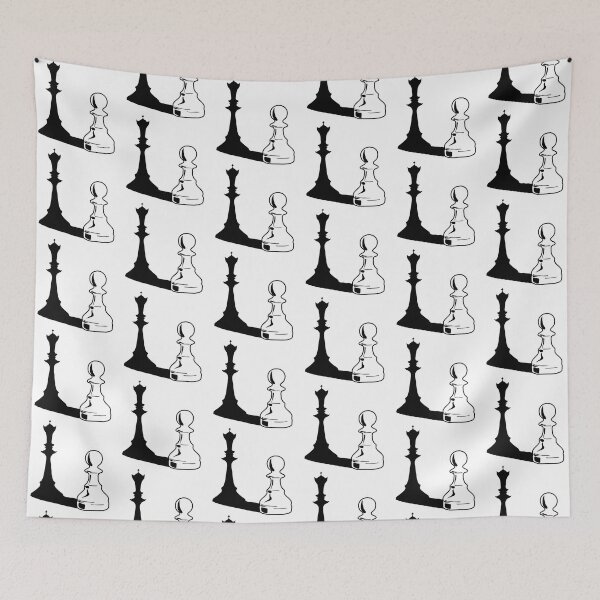Item preview, Black and White Chess Pawn with King Shadow designed and sold by Dom-Workshop.