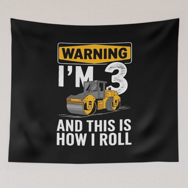 Item preview, Birthday Boy 3 Construction 3rd Birthday Roller 3rd Birthday  designed and sold by MarkLeedsArt.
