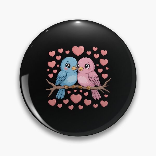 Item preview, Valentines Day Couple Bird Hearts Cute Birds Valentines Day designed and sold by CruelShadesSt.