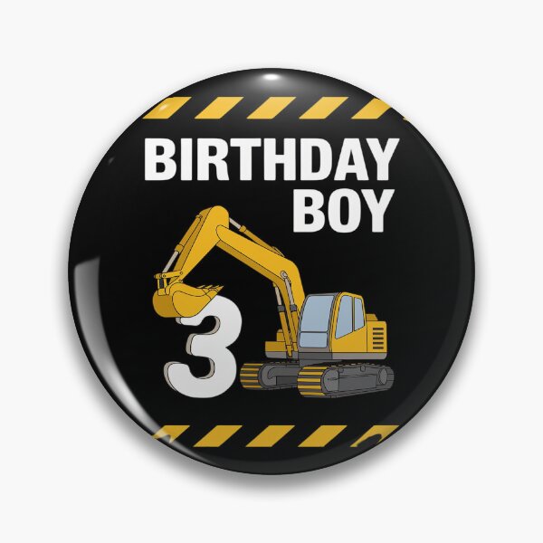 Item preview, Birthday Boy 3rd Birthday Excavator Construction Vehicle  designed and sold by MarkLeedsArt.
